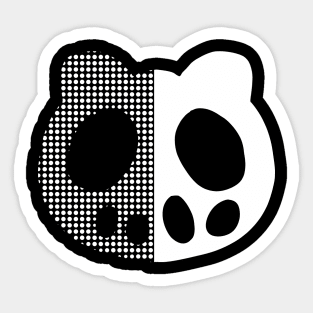 C CONTROL - The Money and Soul of Possibility - Kimimaro Yoga Hoodie Logo Design (White Graphic in Half Solid and Half Halftone) Sticker